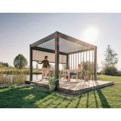 Biohort Sonnenschutzrollo Gr. 3 m quarzgrau-metallic