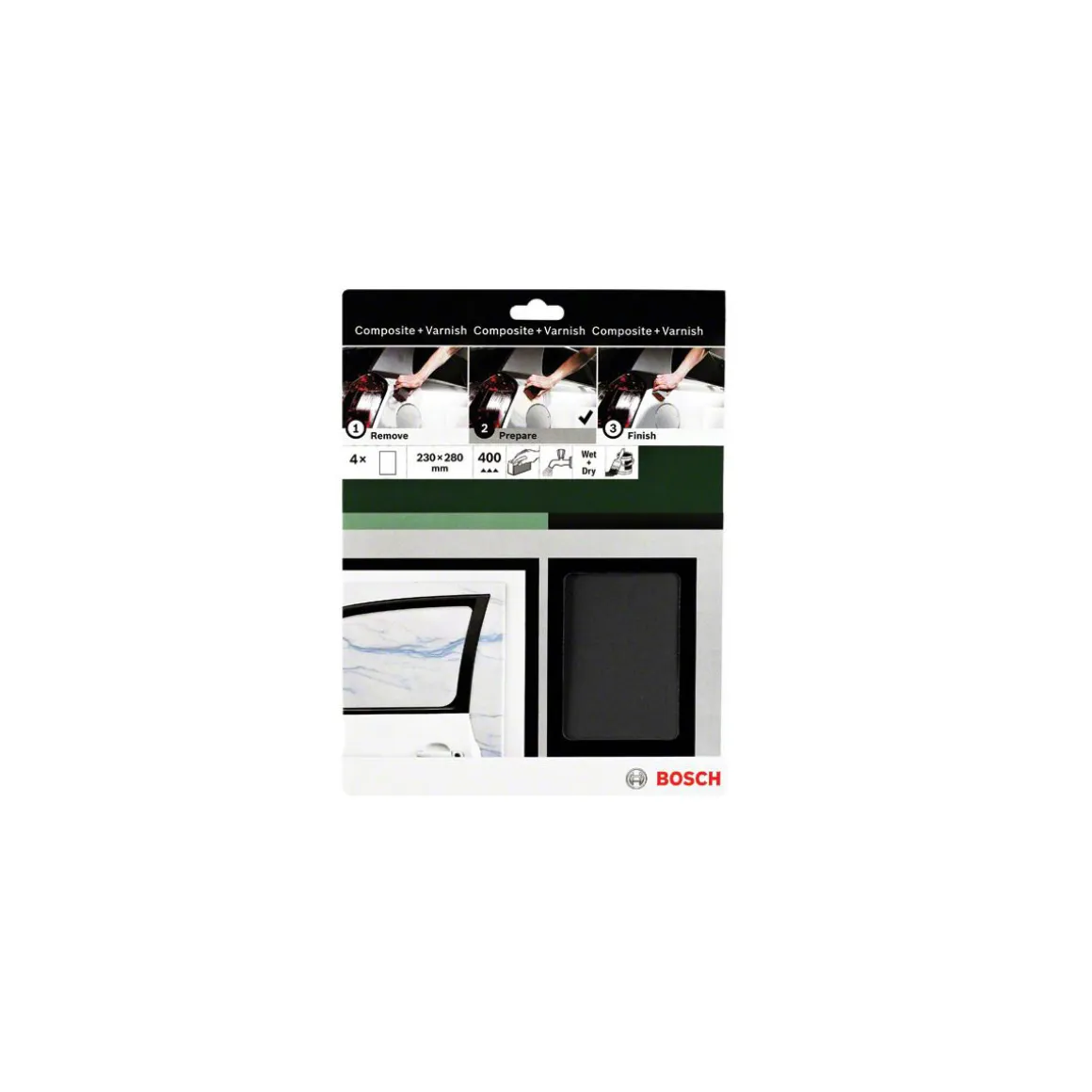 Bosch Handschleifpapier K400 230 x 280 mm schwarz
