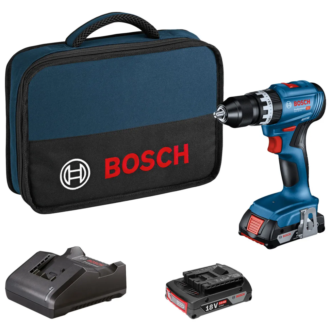 Bosch Professional Akku-Bohrschrauber GSB 18V-45 mit Akku und Ladegerät