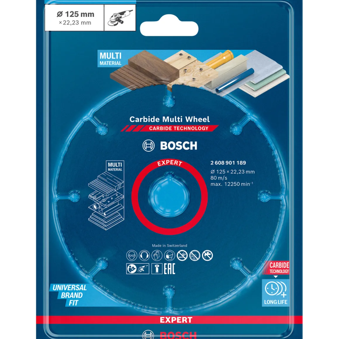 Bosch Professional Expert Carbide Multi Wheel Trennscheibe 125 mm 22,23 mm
