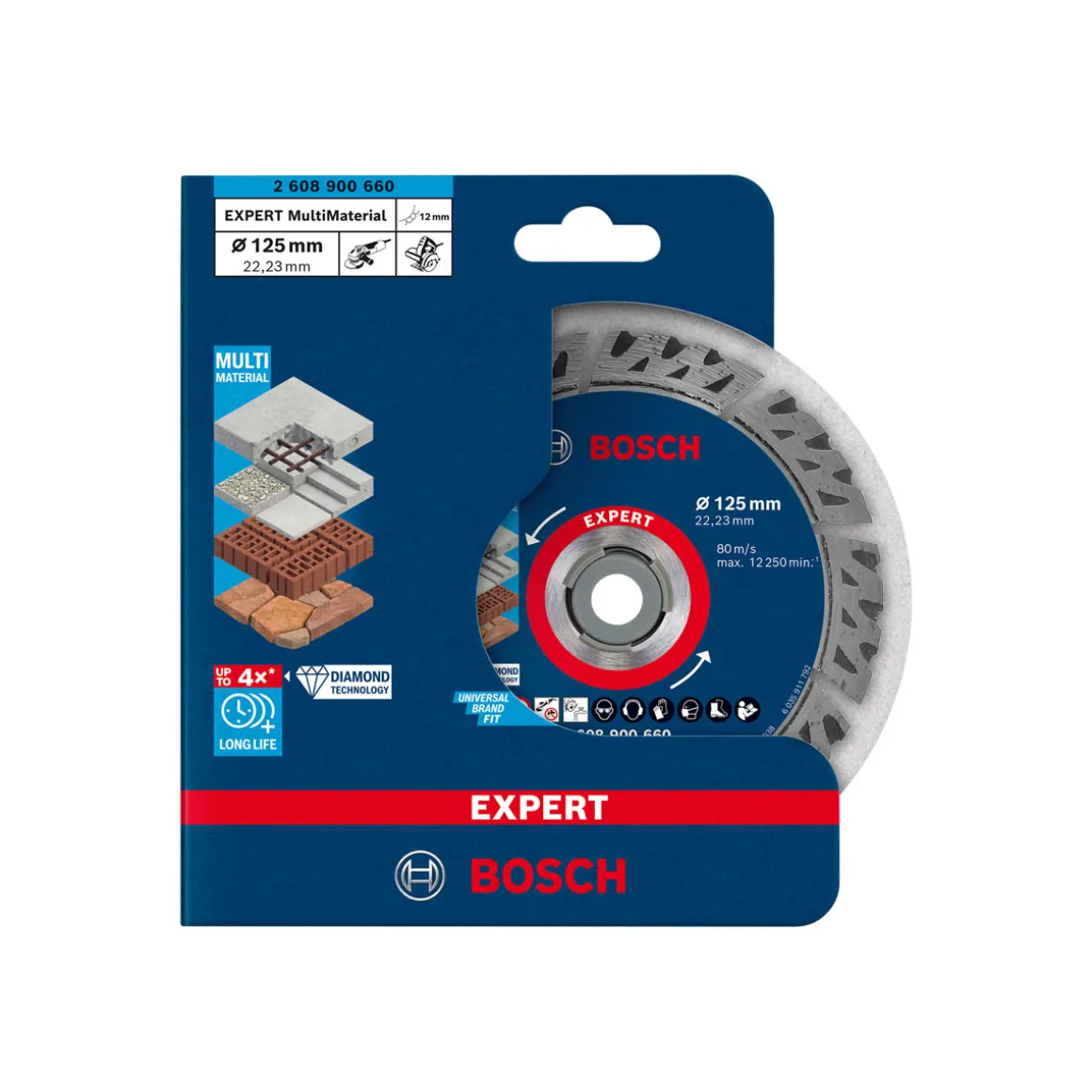 Bosch Professional Expert MultiMaterial Diamanttrennscheiben 125 x 22,23 x 2,2 x 12 mm