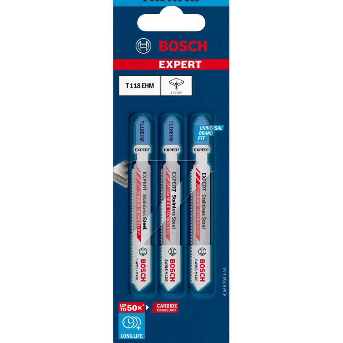 Bosch Professional Expert Stainless Steel T 118 EHM Stichsägeblatt 3 Stück
