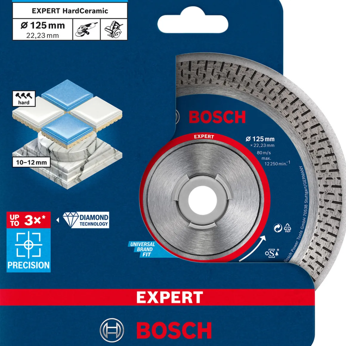 Bosch Professional Expert HardCeramic Diamanttrennscheiben 125 x 22,23 x 1,4 x 10 mm