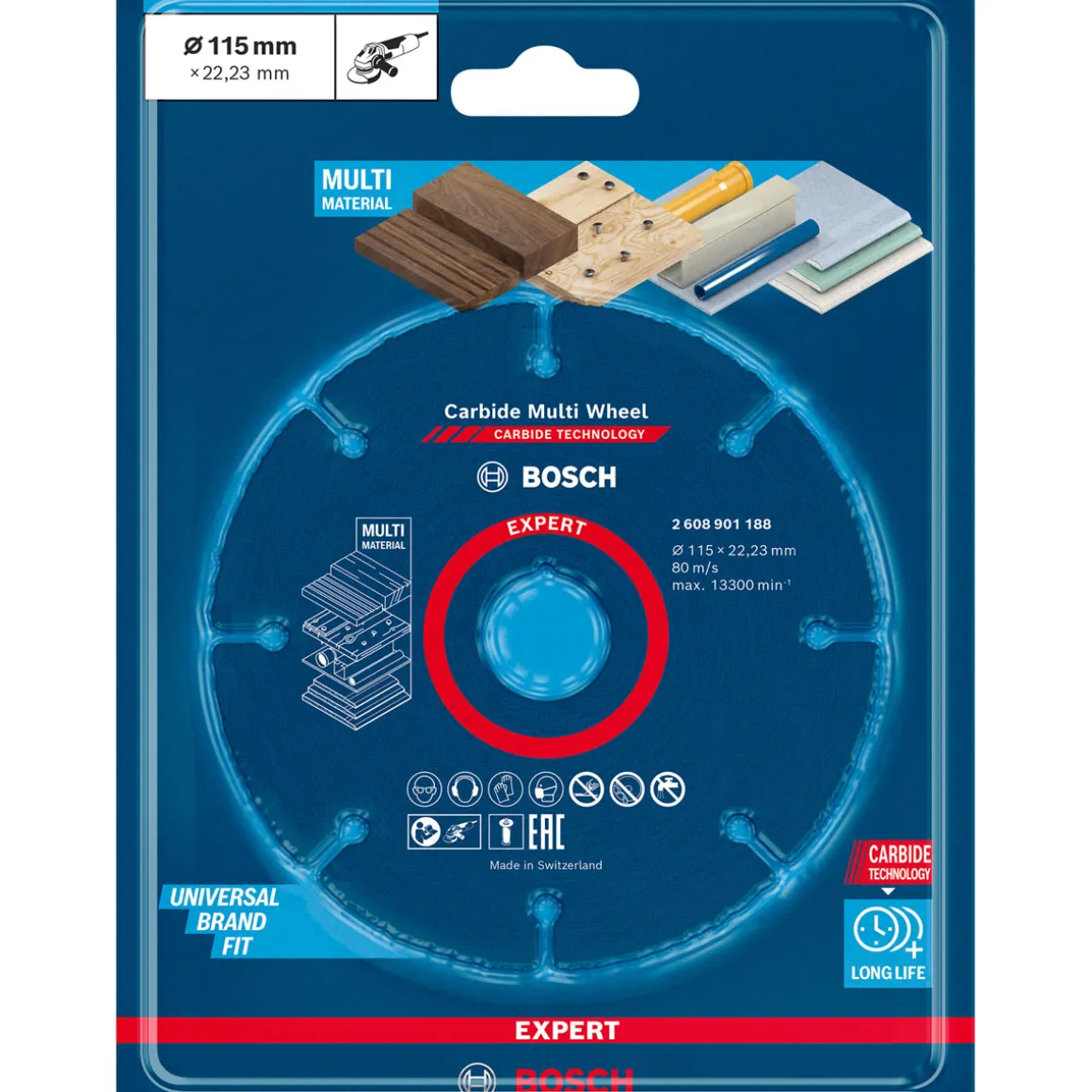 Bosch Professional Expert Carbide Multi Wheel Trennscheibe 115 mm 22,23 mm