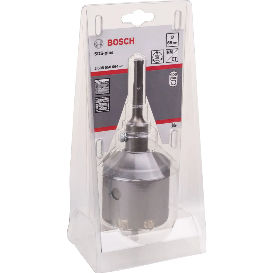 Bosch Professional 3-teiliges Hohlbohrkronen-Set SDS plus 68 mm