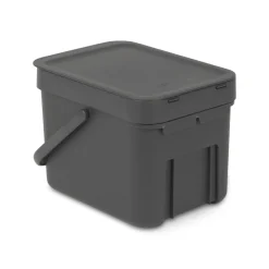 BRABANTIA Abfallbehälter Sort und Go 6 L grau
