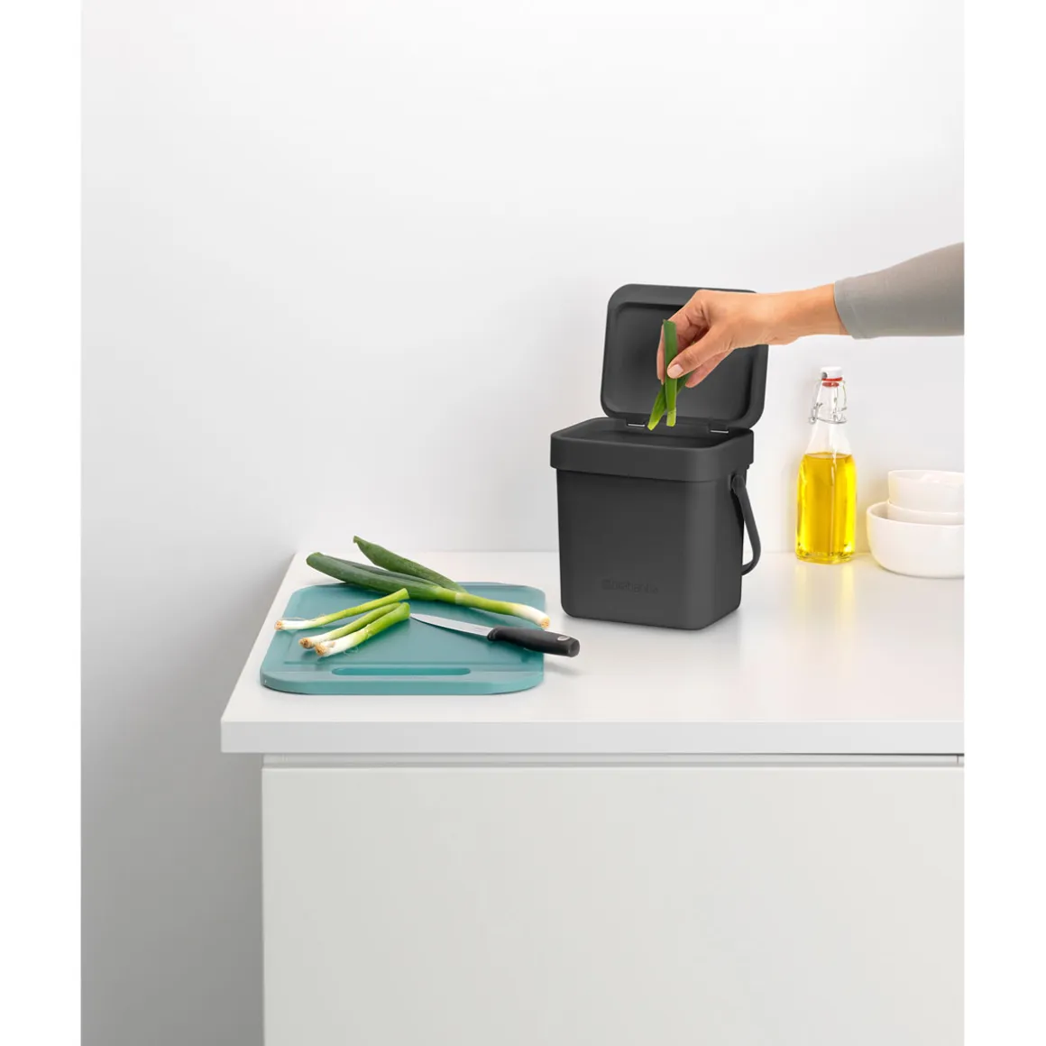 Brabantia Abfalleimer Sort & Go 18,8 x 18,1 x 13,9 cm grau