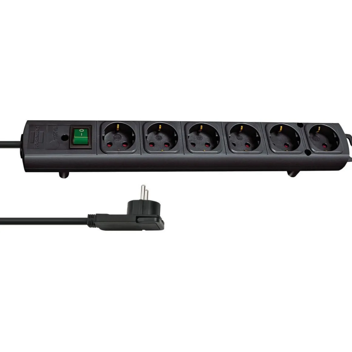 Brennenstuhl Steckdosenleiste Comfort-Line Plus 6-fach schwarz