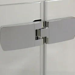 Breuer Drehtür Avanta mit Festteil für Nische, Anschlag rechts, alu chromeffekt, grau getönt, 800 mm