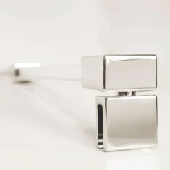 Breuer Drehtür Avanta mit Festteil für Nische, Anschlag links, alu chromeffekt, Klarglas, 800 mm