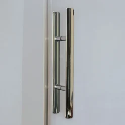 Breuer Drehtür Avanta mit Festteil für Nische Anschlag rechts alu chromeffekt Klarglas 800 mm