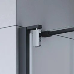 Breuer Drehtür Europa Design für Seitenwand Anschlag rechts schwarz matt Intima 800 mm