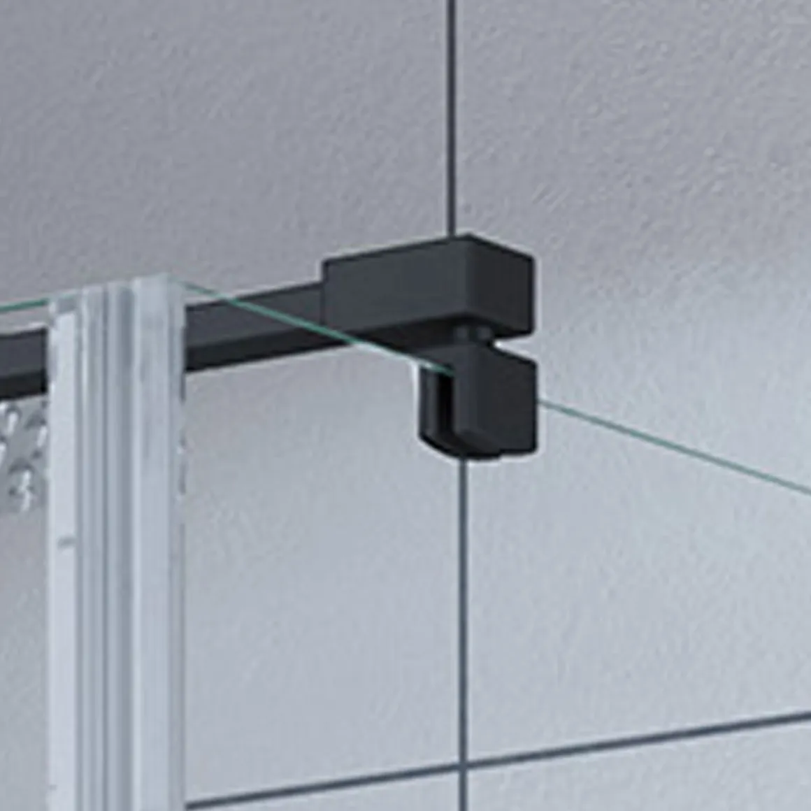 Breuer Drehtür Europa Design für Seitenwand Anschlag rechts schwarz matt Intima 800 mm