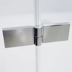 Breuer Drehtür mit Festteil Panorama für Nische Anschlag links schwarz matt Intima 800 mm