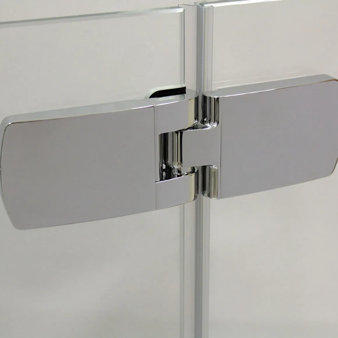 Breuer QUICK72 Drehtür mit Festteil Avanta für Seitenwand Anschlag rechts Alu chromeffekt Klarglas 900 mm