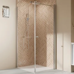 Breuer QUICK72 Elana 2.0 Seitenwand links für Drehtür Alu chromeffekt Klarglas 900 mm