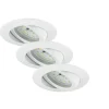 Briloner LED-Einbauleuchte 3er-Set schwenkbar weiß