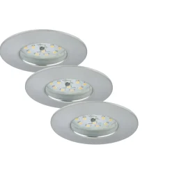 Briloner LED-Einbauleuchte Aluminium 3-flammig