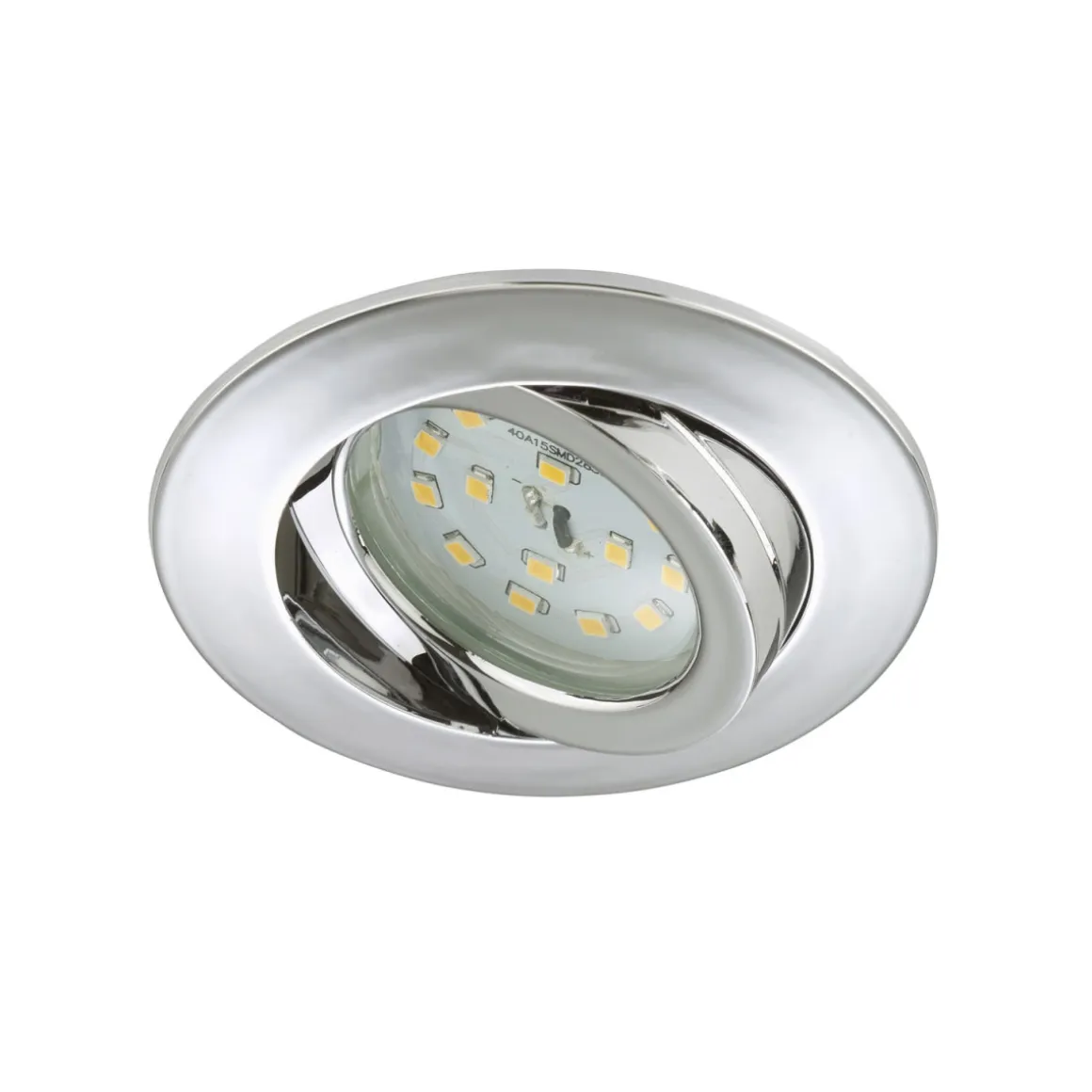 Briloner LED-Einbauleuchte schwenkbar chrom rund