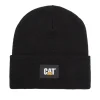 CAT Strickmütze schwarz Label Cuff