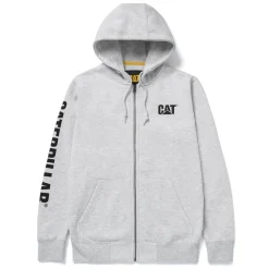 CAT Zip Hoodie Banner Gr. L grau
