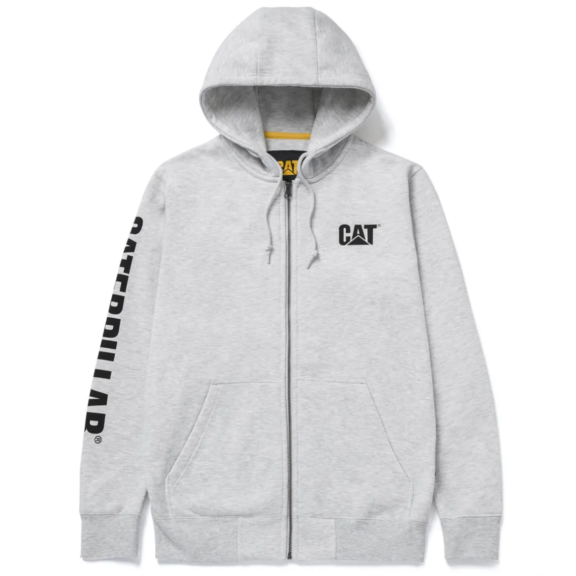 CAT Zip Hoodie Banner Gr. L grau
