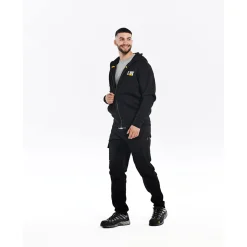 CAT Zip Hoodie Banner Gr. XL schwarz