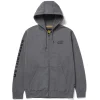 CAT Zip Hoodie Banner Gr. L dunkelgrau