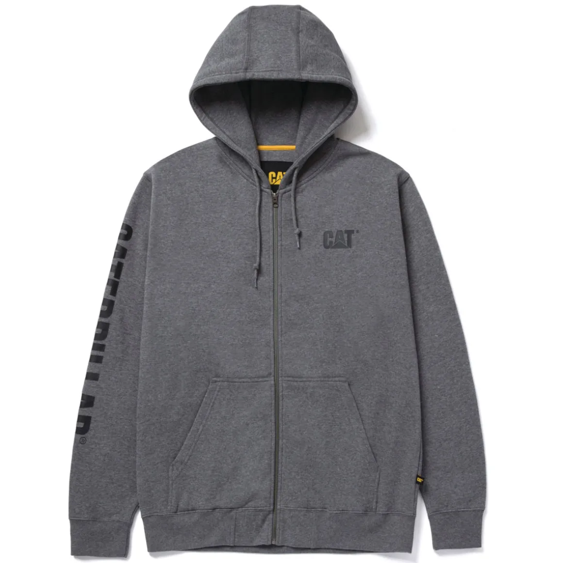 CAT Zip Hoodie Banner Gr. L dunkelgrau