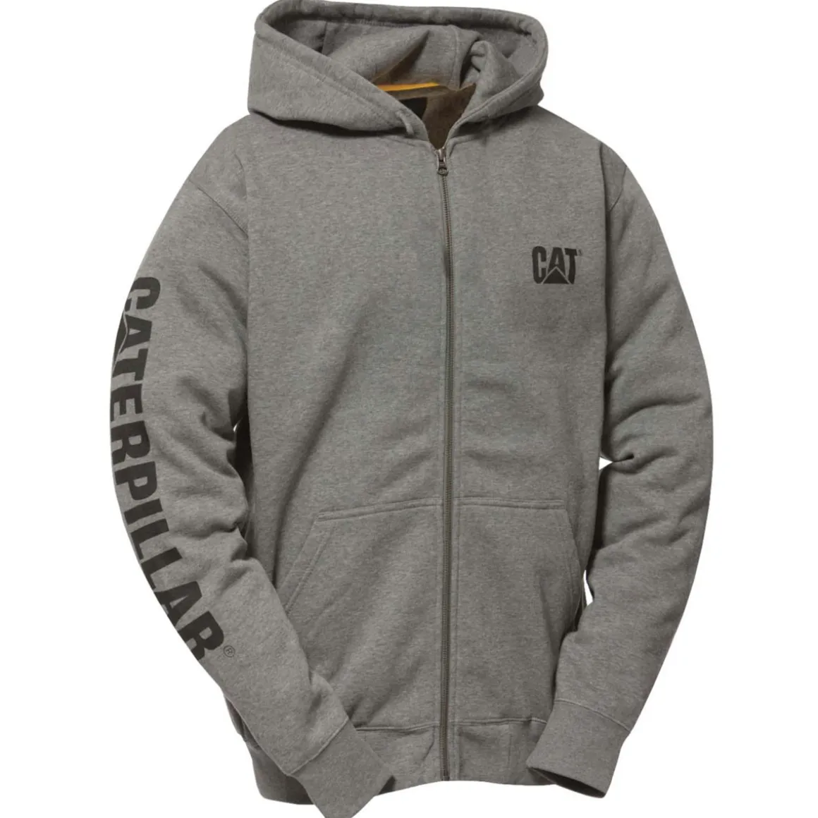 CAT Zip Hoodie Banner Gr. L dunkelgrau