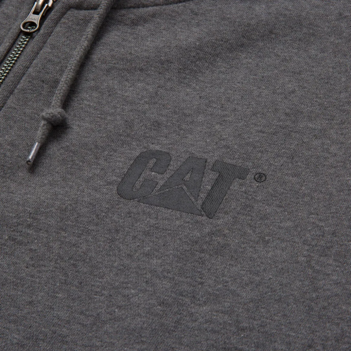 CAT Zip Hoodie Banner Gr. L dunkelgrau