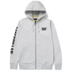 CAT Zip Hoodie Banner grau Gr. XL