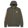 CAT Zip Hoodie Banner oliv Gr. L