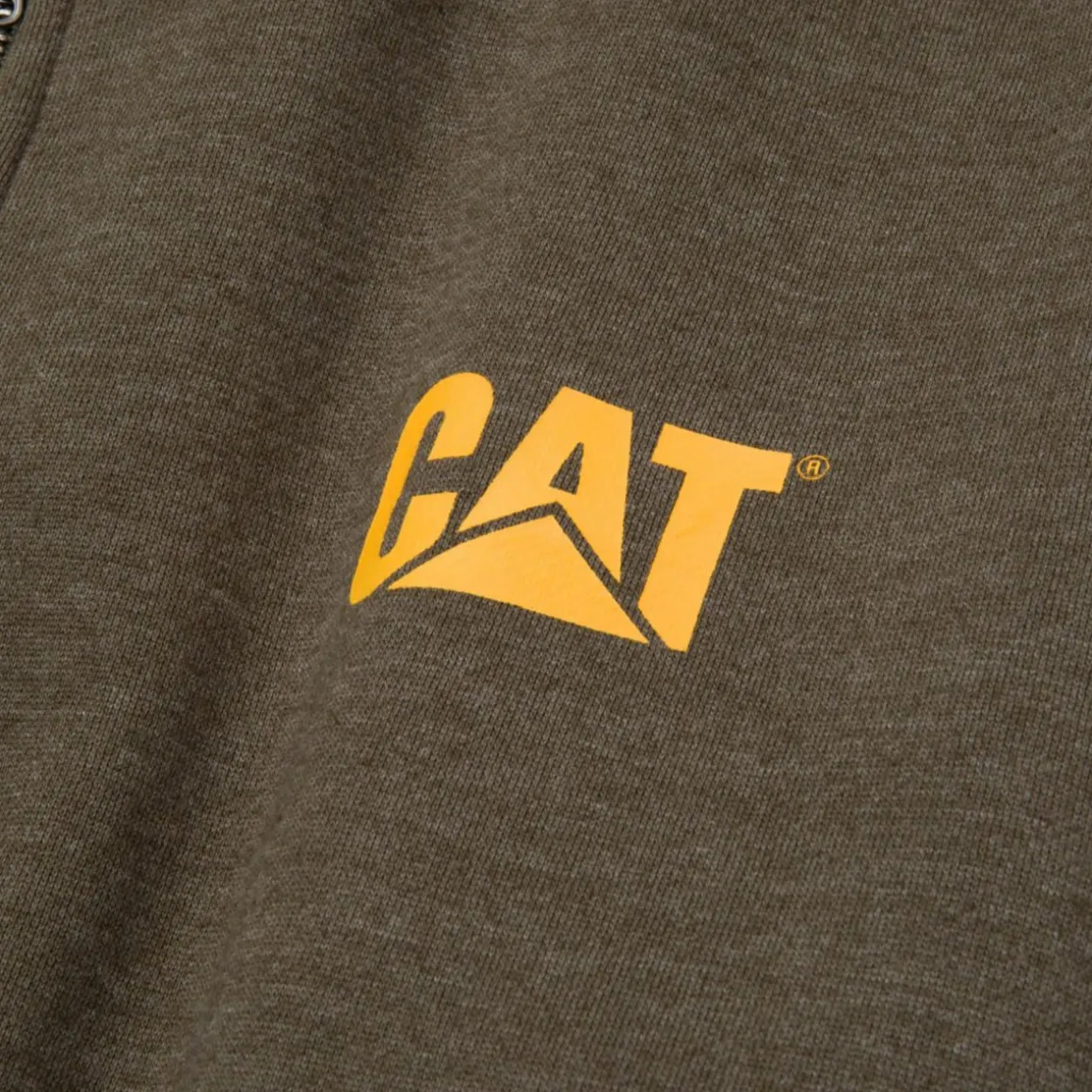 CAT Zip Hoodie Banner oliv Gr. L