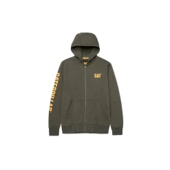 CAT Zip Hoodie Banner oliv Gr. XL