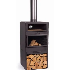 CookKing Terrassenofen Vento Plus inkl. Pizzaofen 50x50x150cm Schwarz