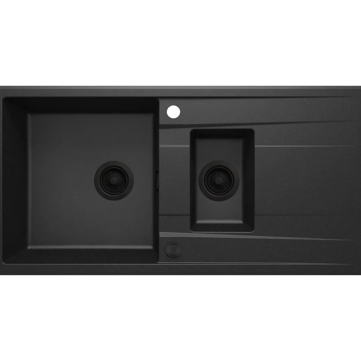 deante 1,5 Becken Granitspüle ERIDAN mit Abtropffläch graphit metallic