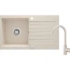 deante Granitspülen-Set ZORBA mit Armatur beige