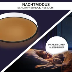 Decken-Wandleuchte SHINING JUPITER BLACK 1800K 24W