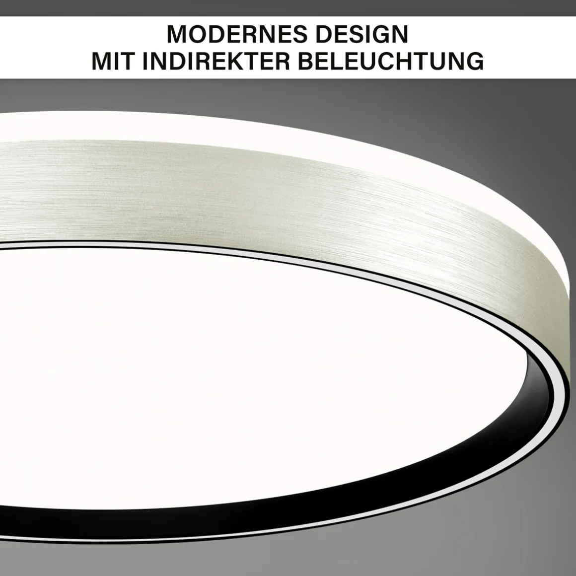 Decken-Wandleuchte SHINING PLUTO LED ALU 1800K 24W