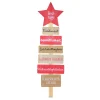 Deko Holzschild Baum mit Schriften natur-rot 80 cm