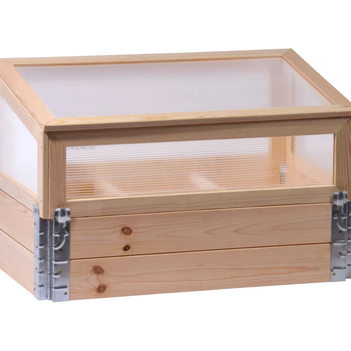dobar Frühbeet mit Pflanzkasten beige 100 x 50 x 50,2 cm