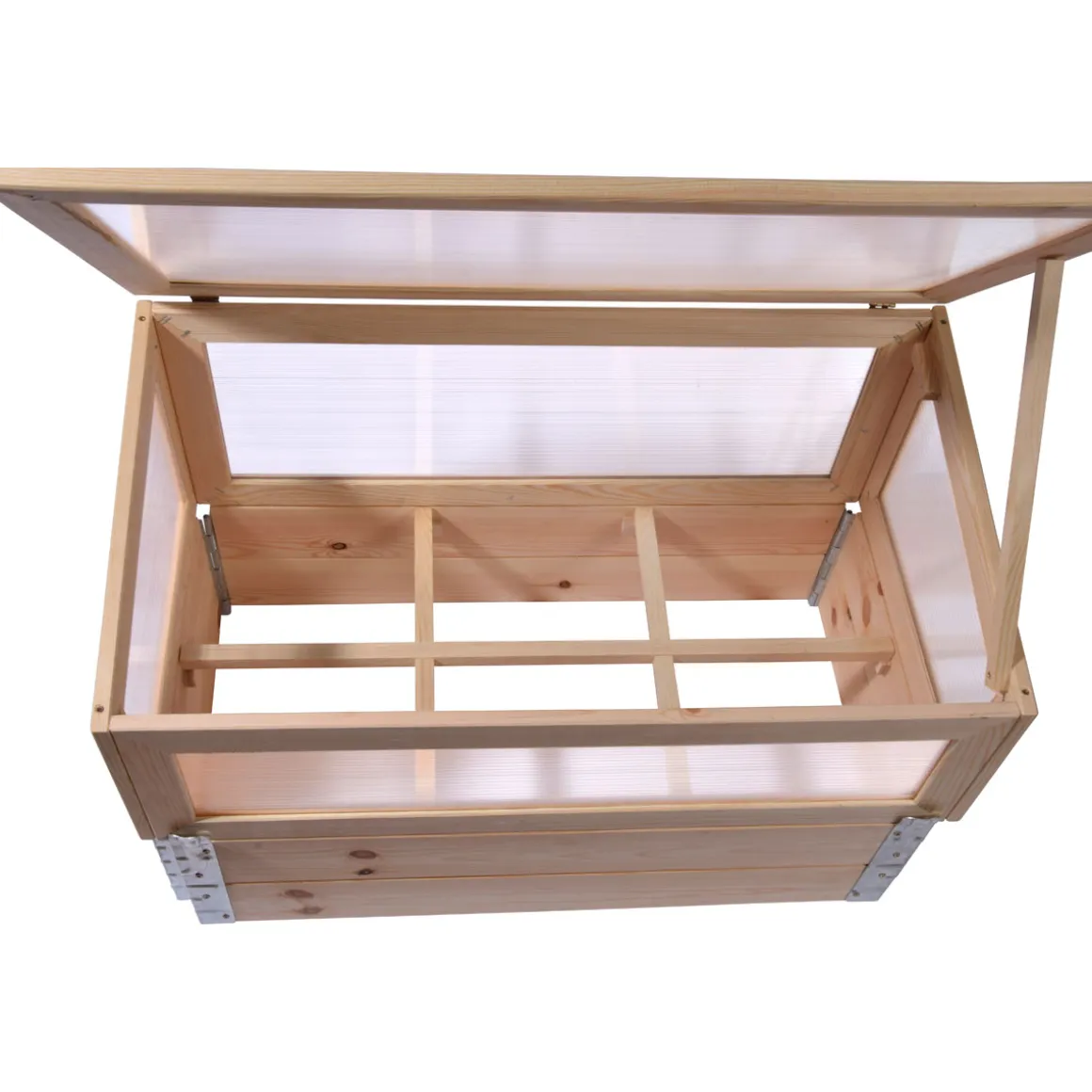 dobar Frühbeet mit Pflanzkasten beige 100 x 50 x 50,2 cm
