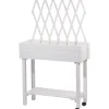 dobar Hochbeet mit Rankhilfe rollbar 79 x 130 x 28,5 cm weiß