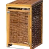 dobar Holz-Mülltonnenbox 60 x 80 x 115 cm braun