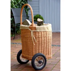 dobar Kaminholzwagen 44 x 93 x 40 cm braun