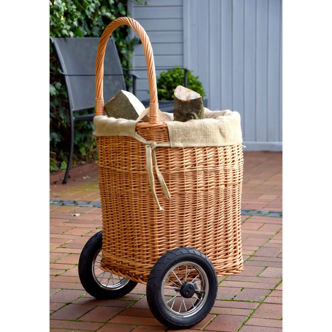 dobar Kaminholzwagen 44 x 93 x 40 cm braun