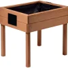 dobar Kinderhochbeet mit Kreidetafel 50 x 45 x 40 cm braun
