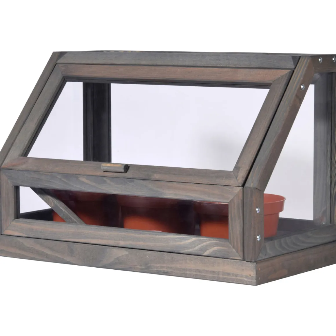 dobar Mini-Gewächshaus 38 x 24,5 x 20 cm grau