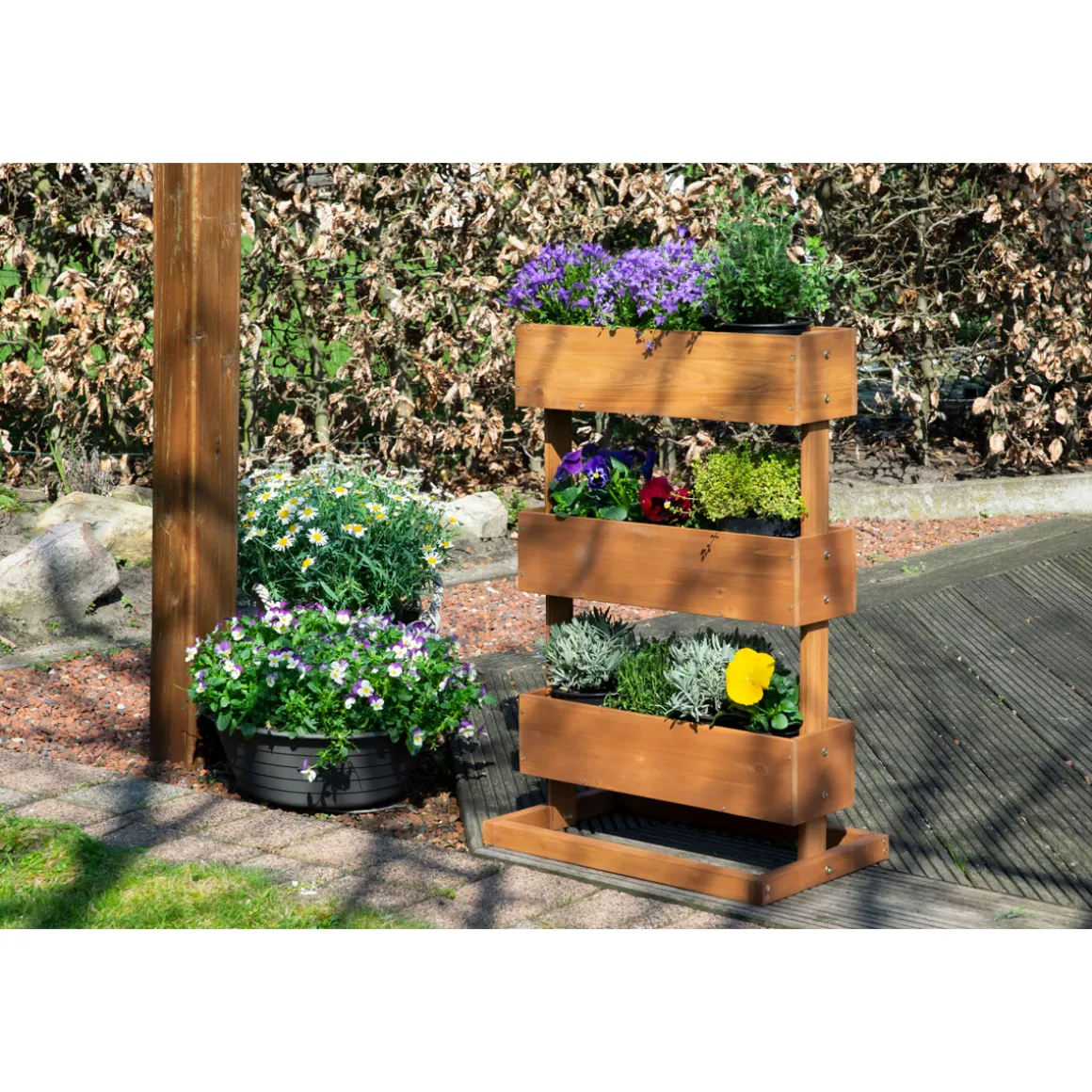 dobar Vertikalbeet 49,5 x 78 x 30 cm braun